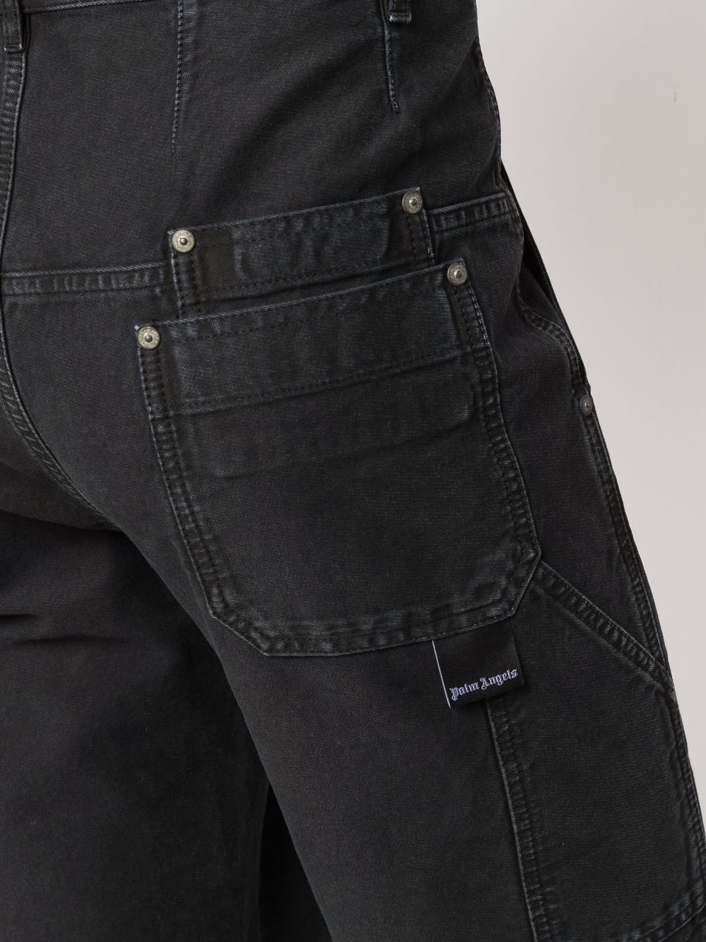 logo-patch straight-leg trousers - 5