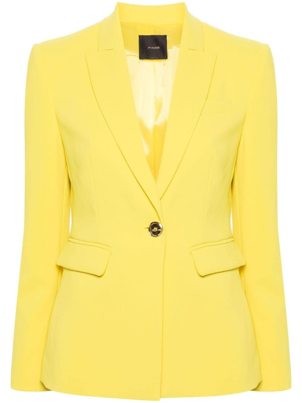 single-breasted crepe blazer - 1