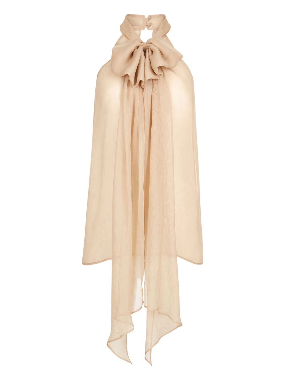 halterneck silk top - 1