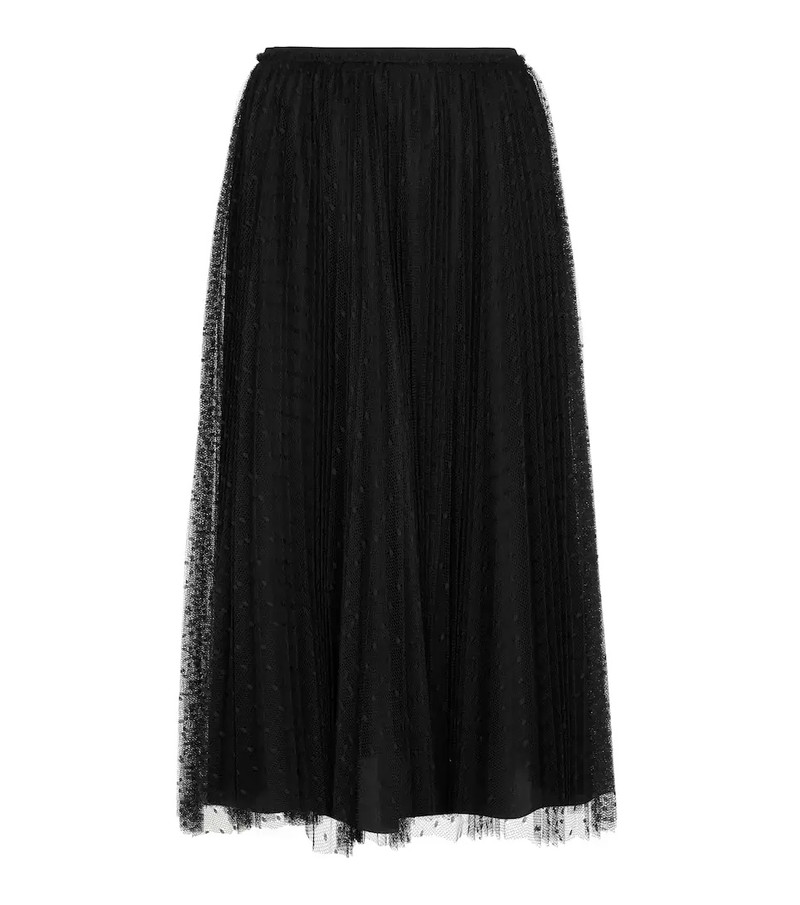 Point d'esprit tulle midi skirt 1