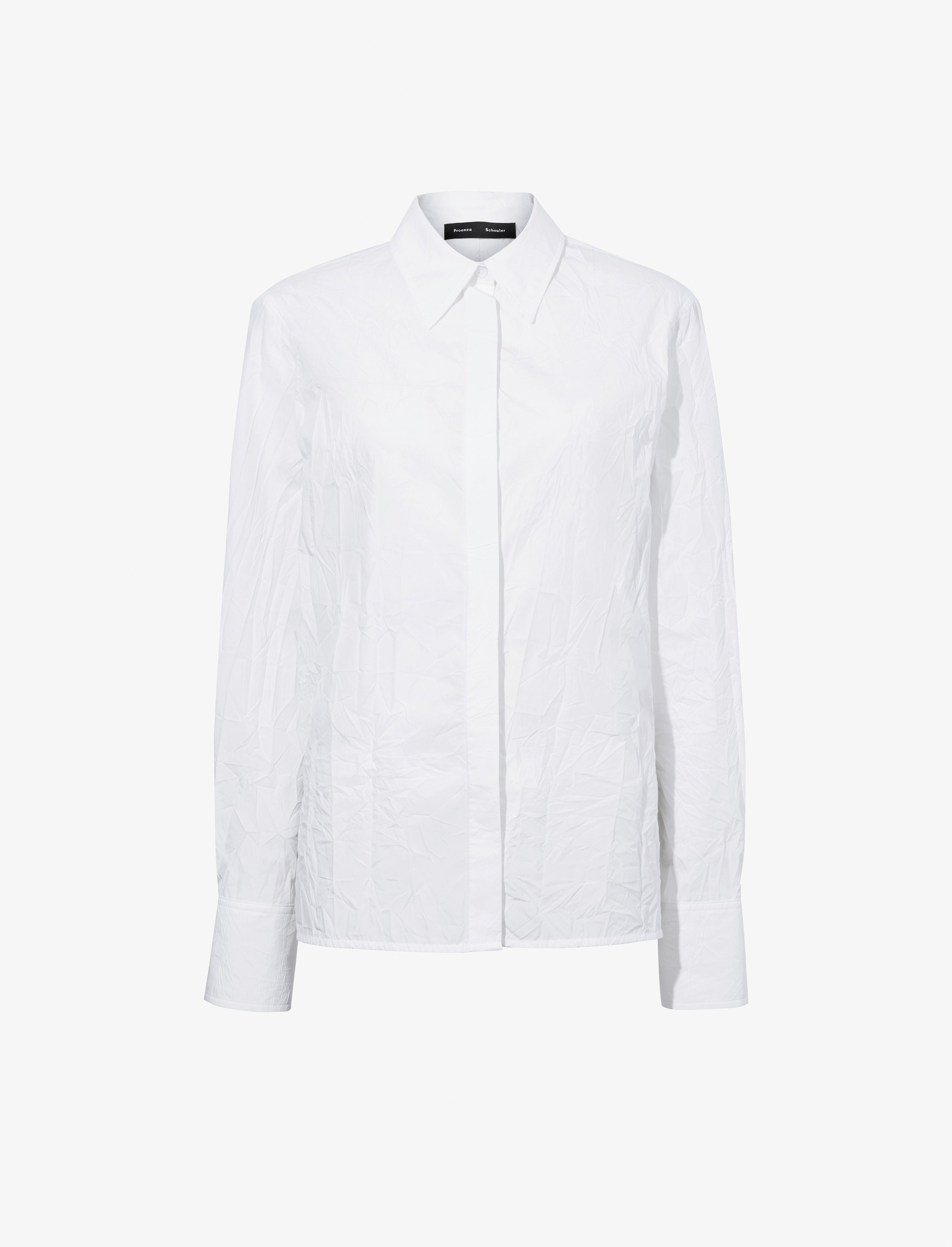 Allen Shirt in Crinkled Cotton Gabardine - 1