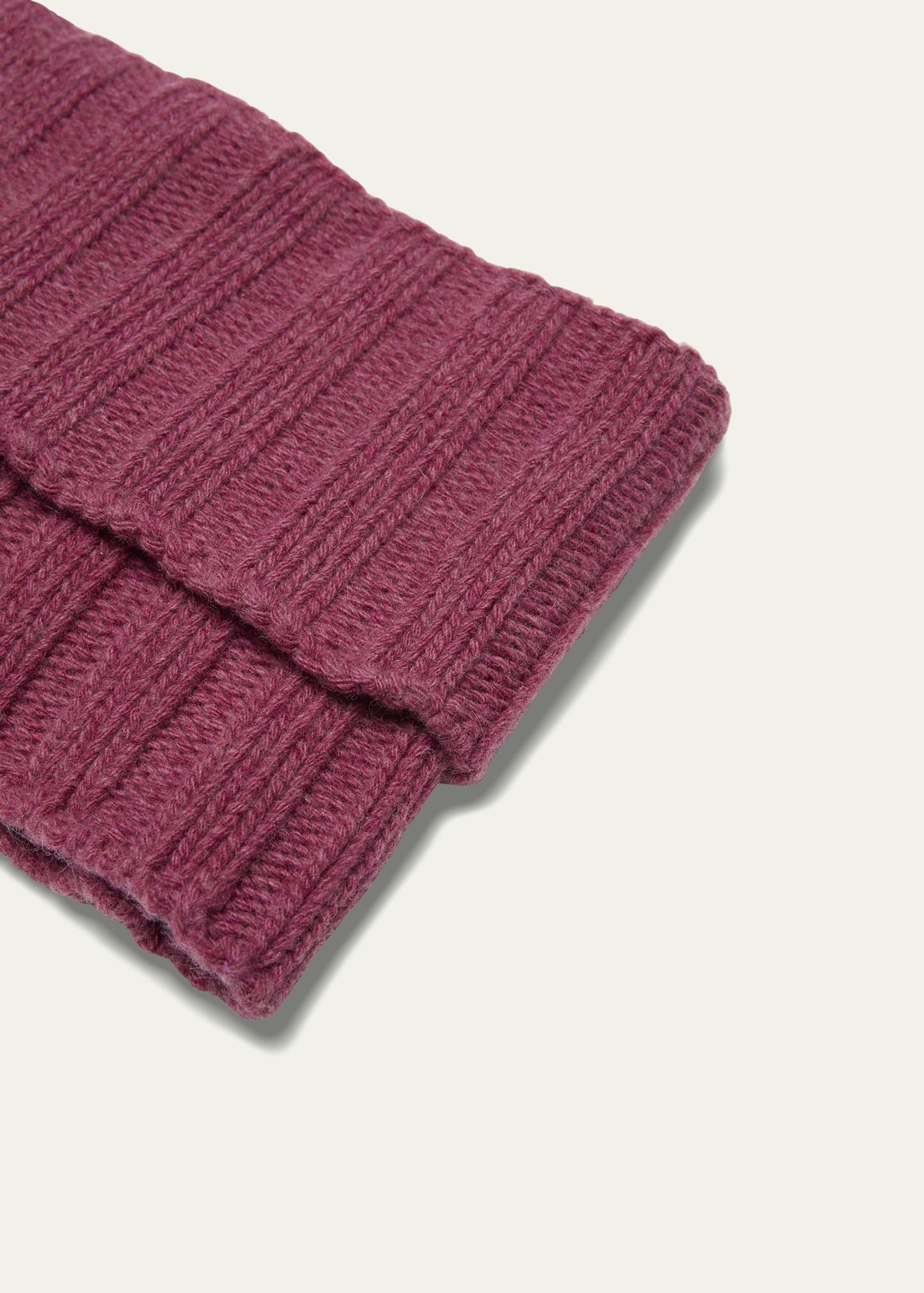Men's Ribbed Logo Turtleneck Scarf - 2