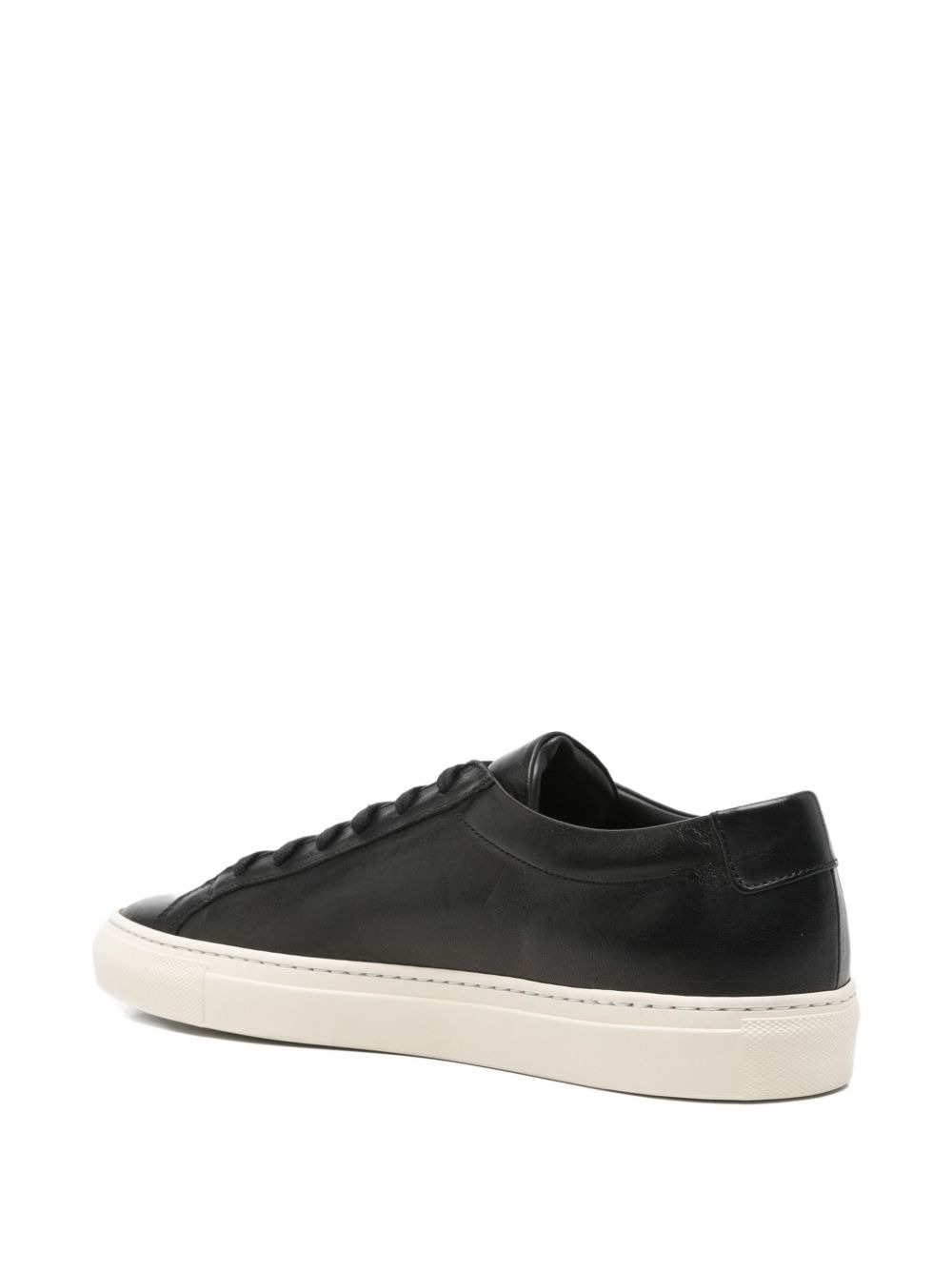 leather lace-up sneakers - 3