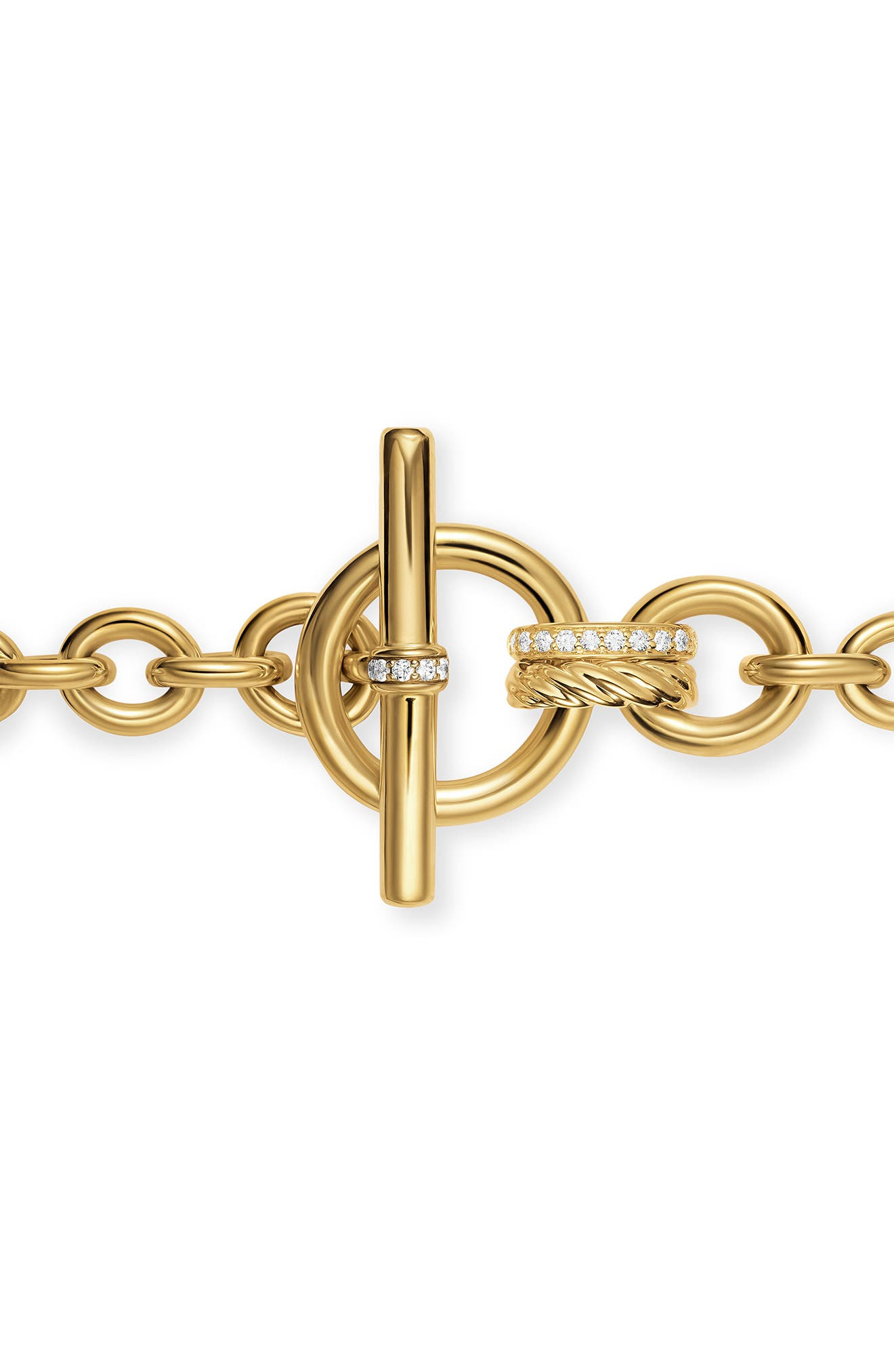 David Yurman DY Mercer® Toggle Chain Necklace in 18K Yellow Gold with Diamonds, 8mm at Nordstrom - 4