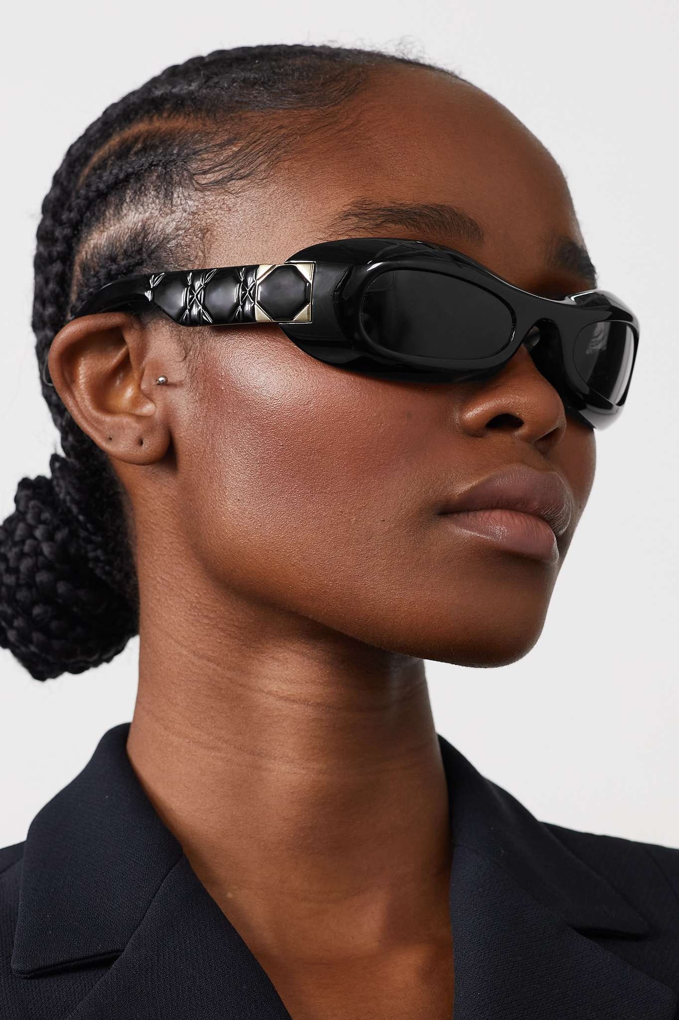 Lady oval-frame acetate sunglasses - 2