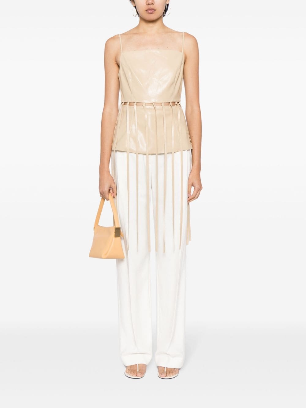Citta faux-leather top - 2