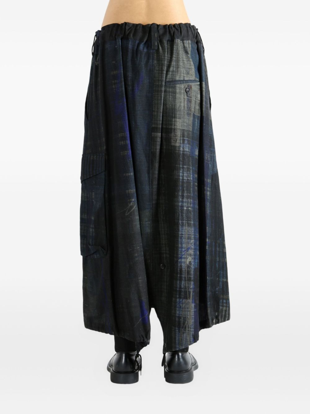patchwork pocket midi skirt - 4