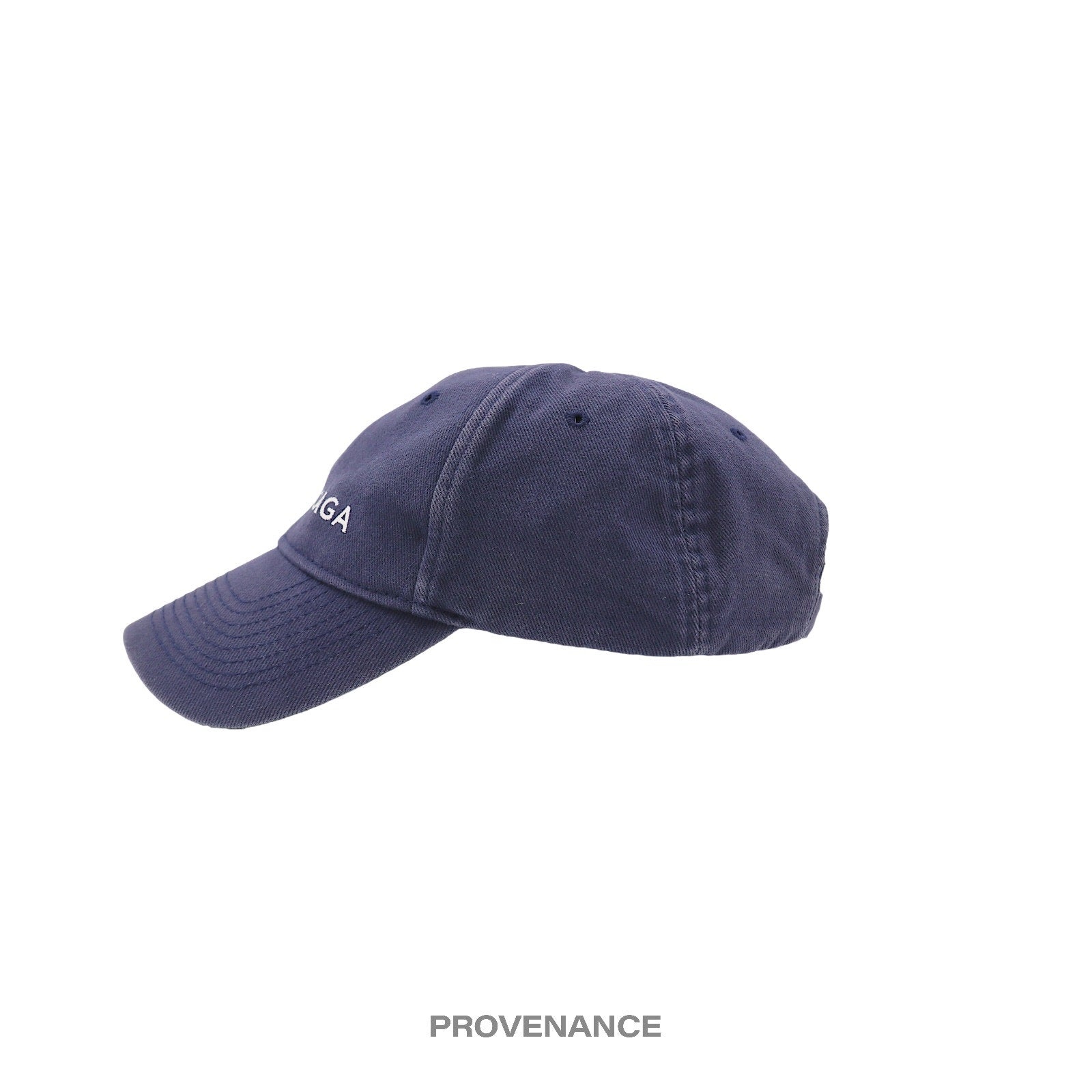 Balenciaga Embroidered Logo Cap - Washed Navy - 4