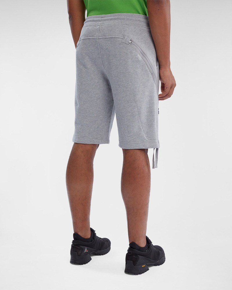 Diagonal Raised Fleece Zipped Pocket Shorts 3
