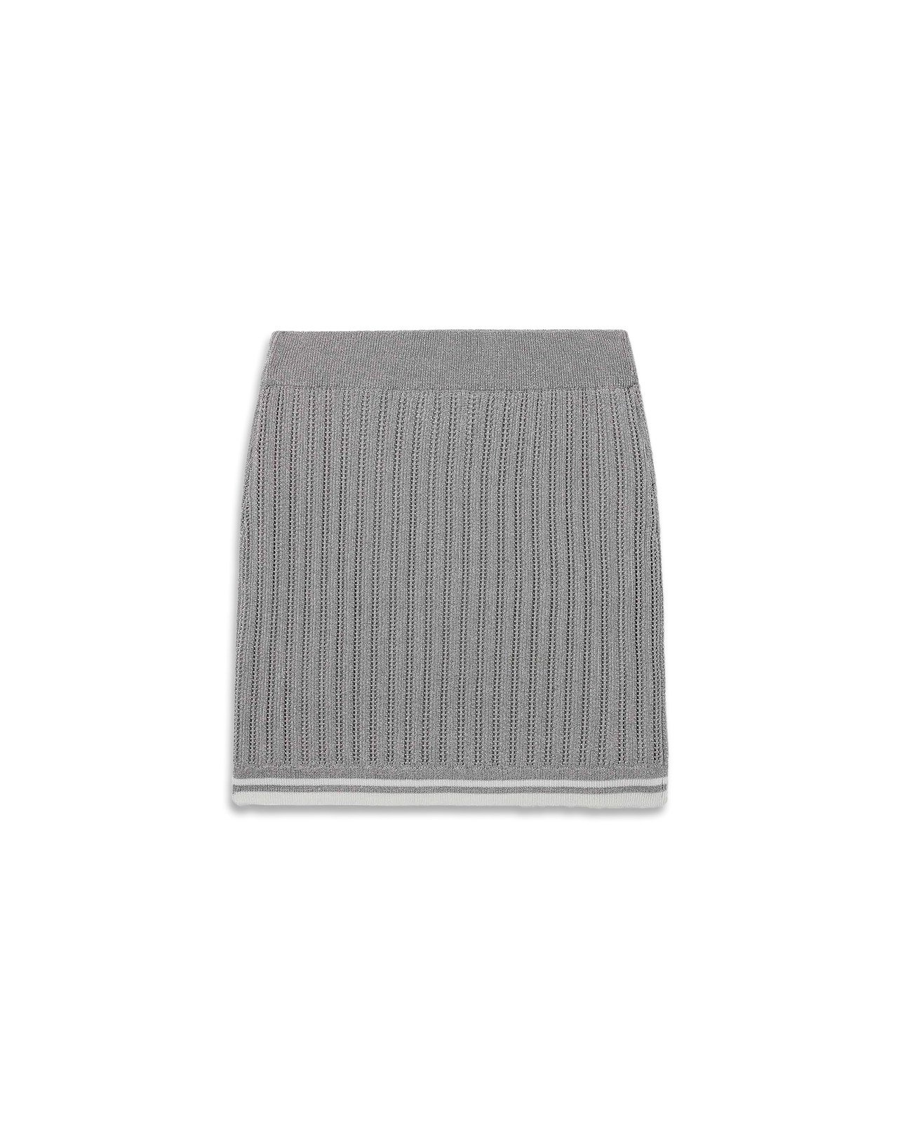 Silver Knit Skirt - 2