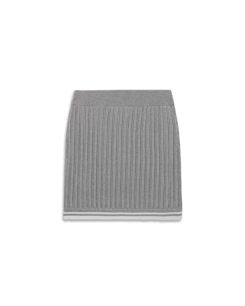 CASABLANCA Silver Knit Skirt outlook