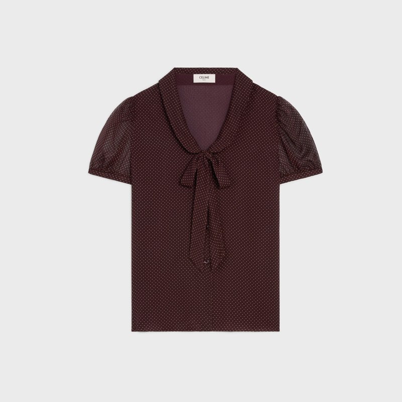 Lavallière blouse in silk georgette 1