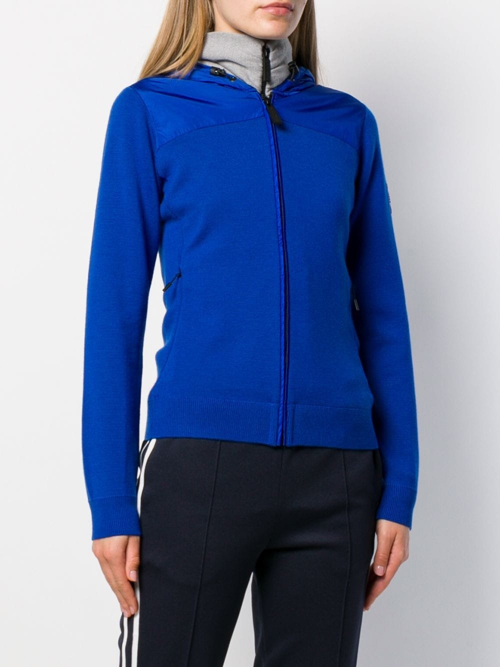 zipped hooded cardigan - 3