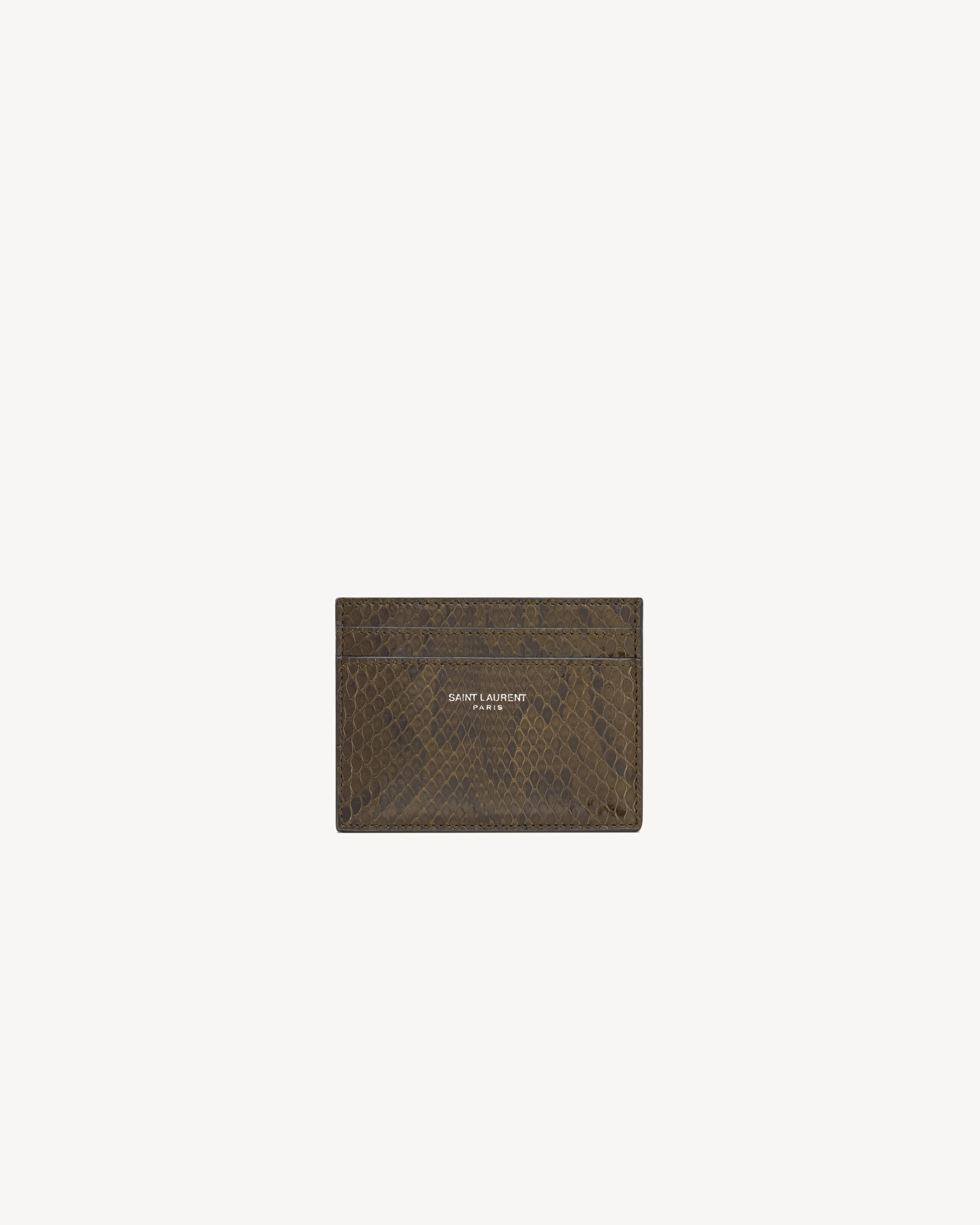SAINT LAURENT PARIS CARD CASE IN PYTHON - 1