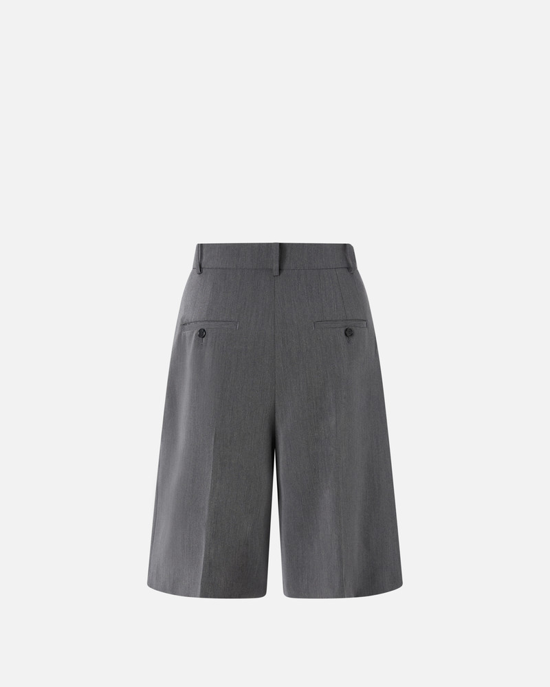 PINKO GREY BERMUDA SHORTS IN FRESH WOOL WITH TAILORED PLEATS outlook
