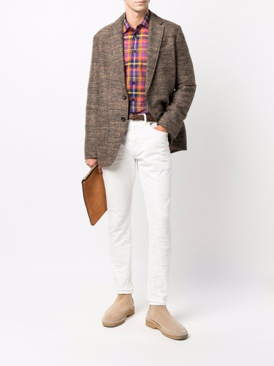 Etro tartan-check long-sleeve shirt outlook