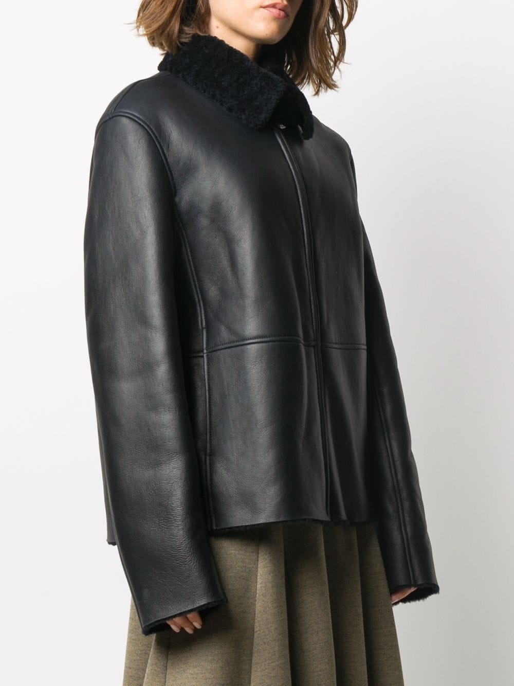 oversized biker jacket - 3