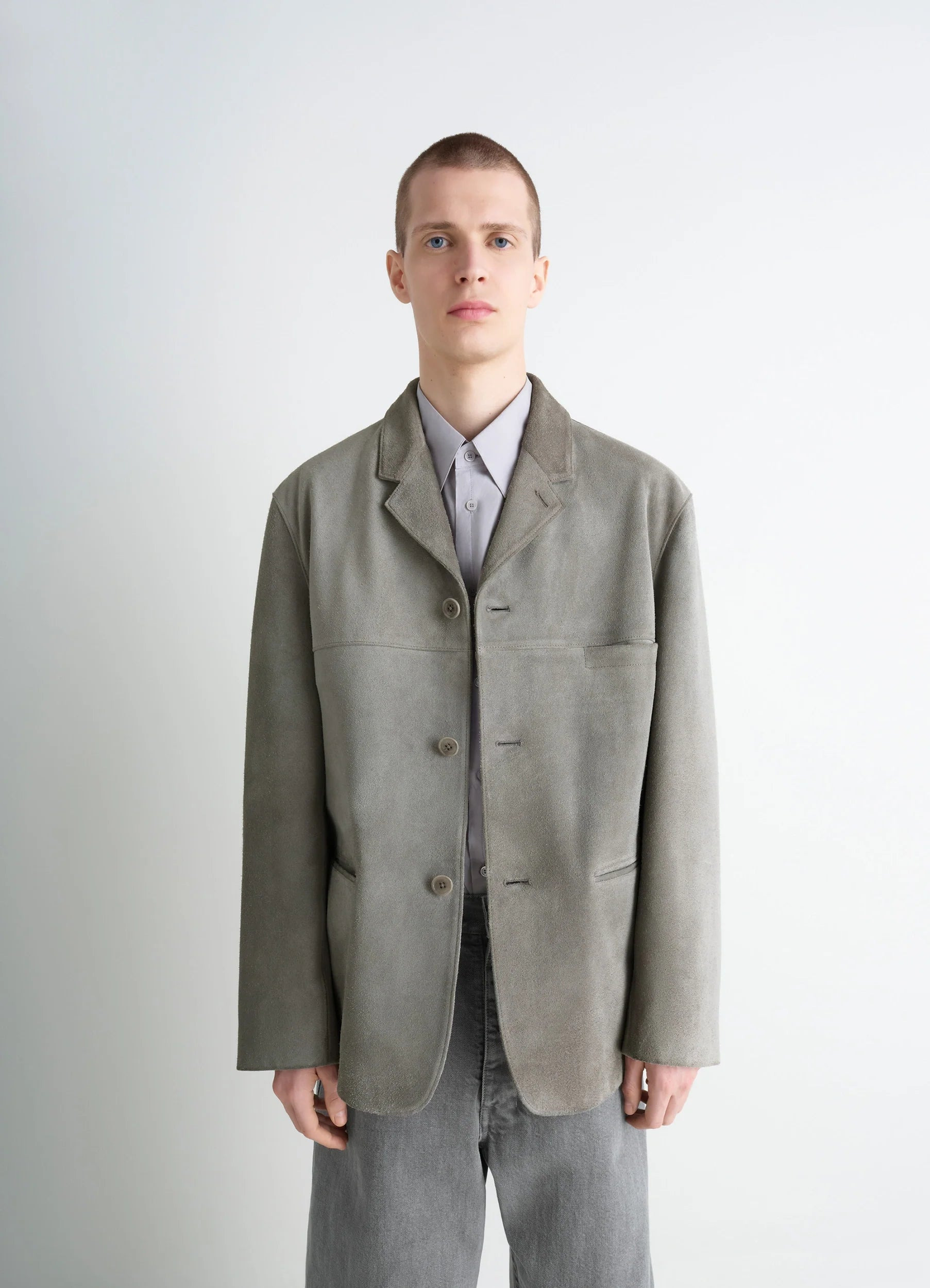 SUEDE SINGLE BREASTED JACKET - 2