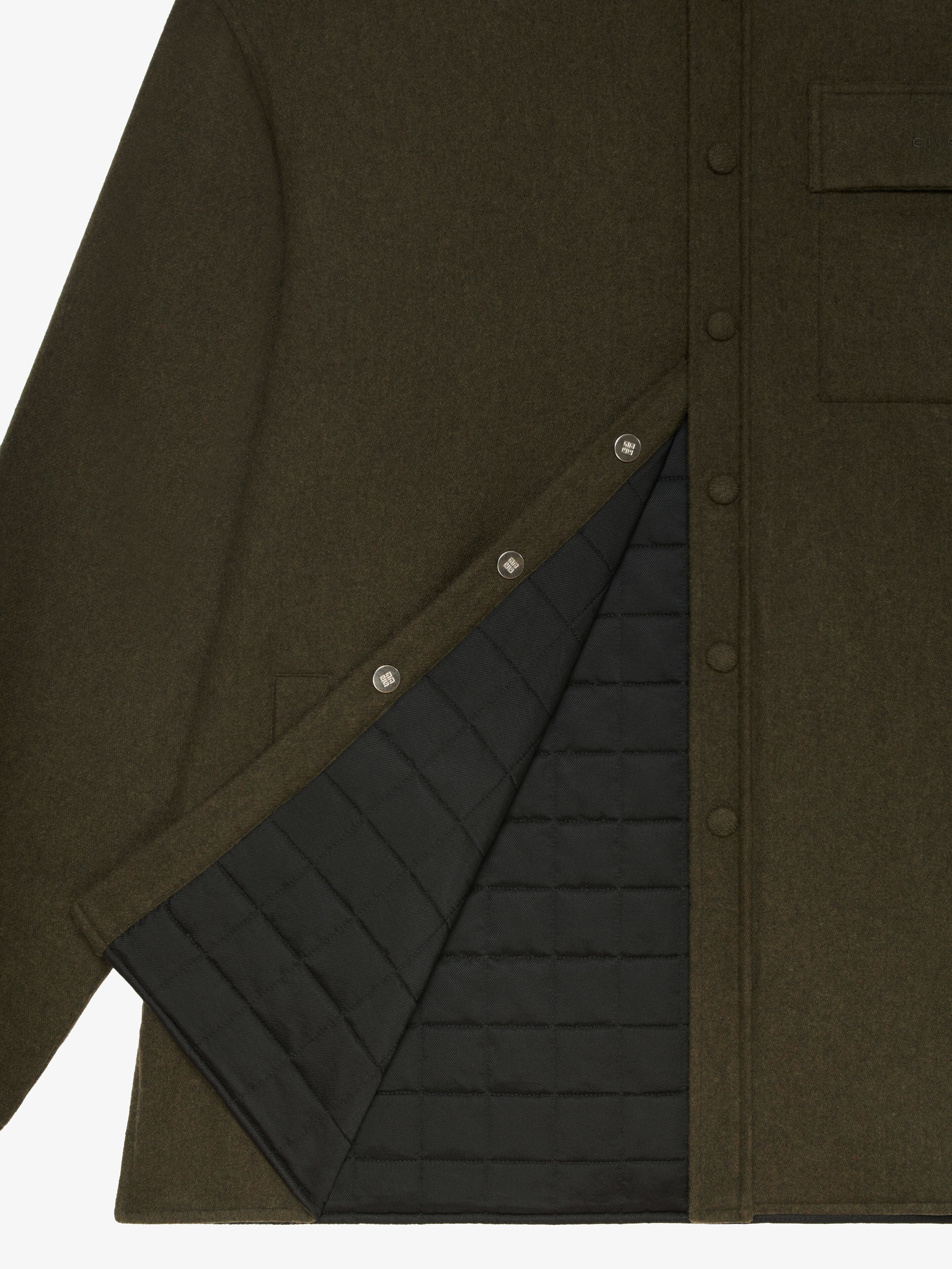OVERSHIRT IN EMBROIDERED MILITARY FLANNEL - 6