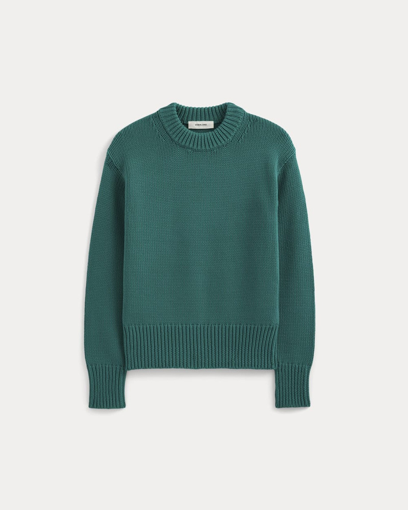 OVERSIZED COCOON CREW IN ELEVATED COTTON - 1