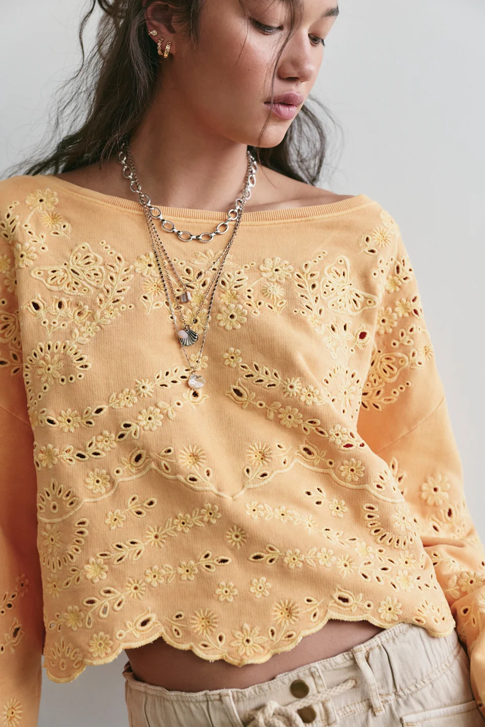 Iris Embroidered Sweatshirt - 1