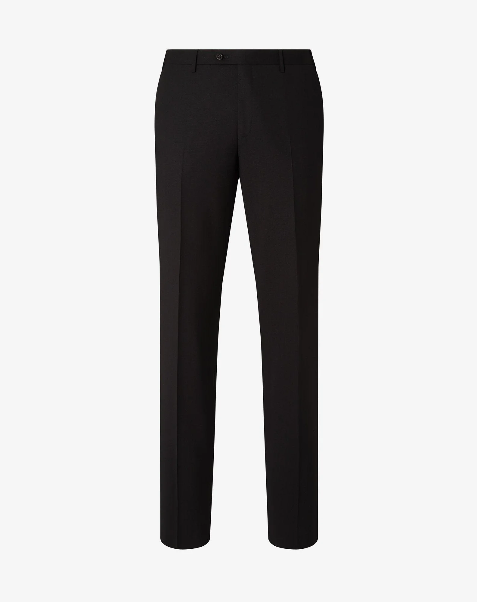 Black stretch wool bengaline trousers - 1