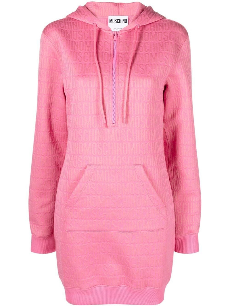 logo-print hoodie dress 1