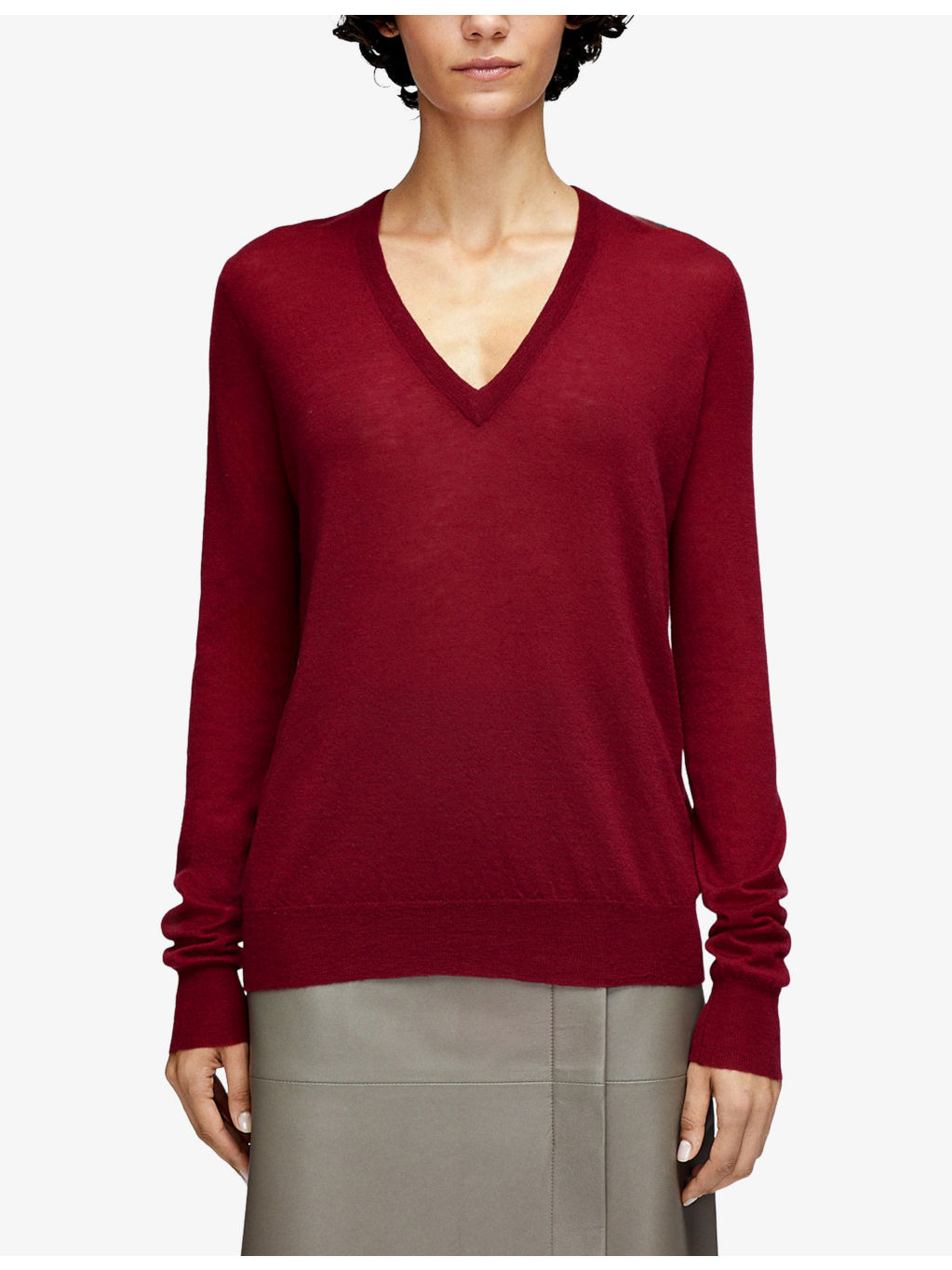 Cashair V-Neck Cashmere Knitted Jumper - 3