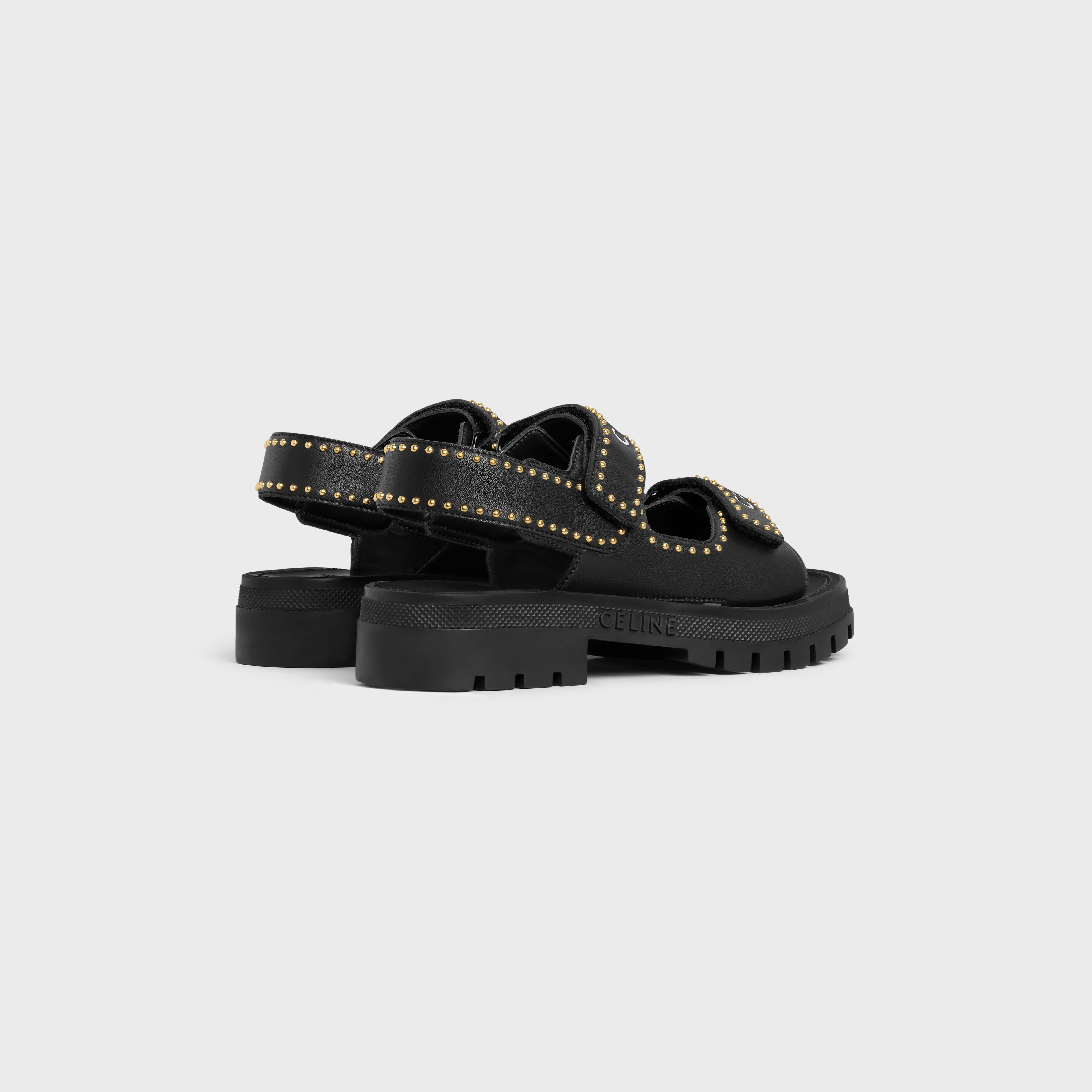 CELINE LEO STUDDED CHUNKY SANDAL in CALFSKIN - 3