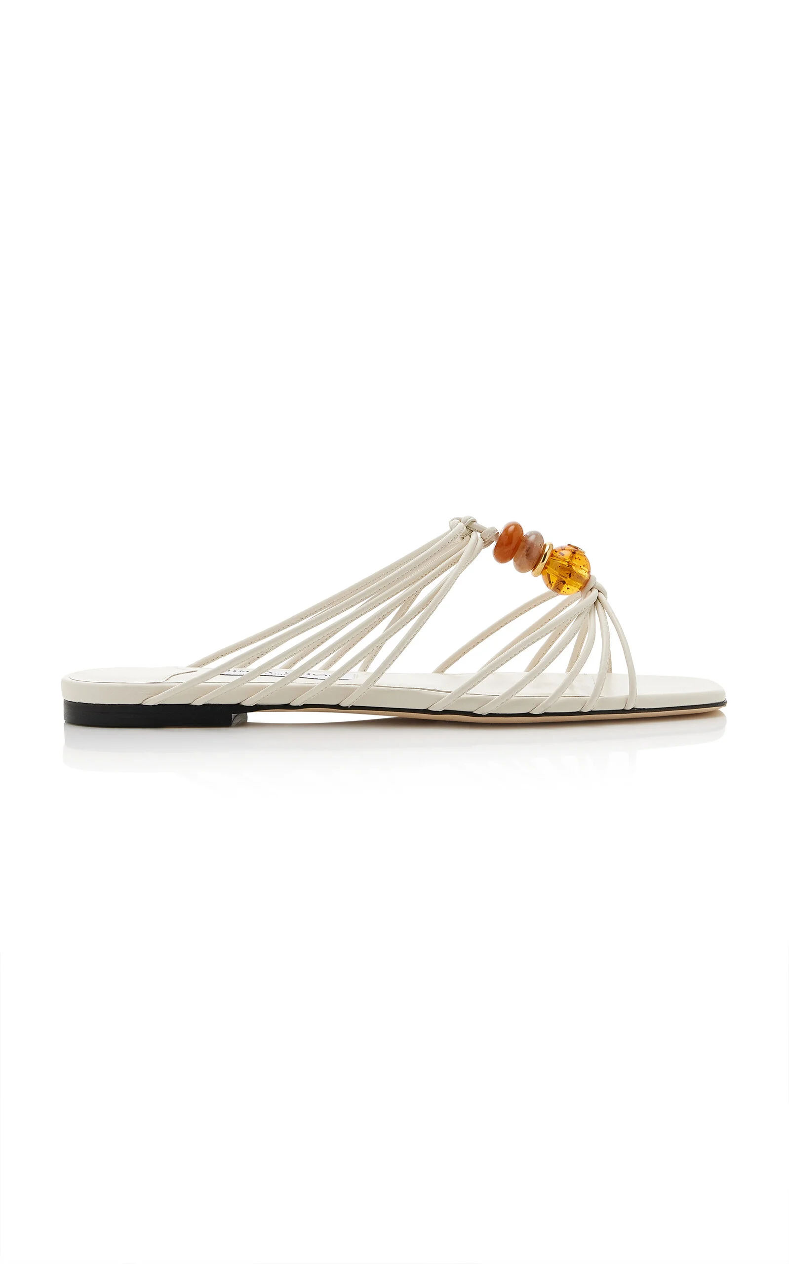 Lova Beaded Leather Sandals - 1