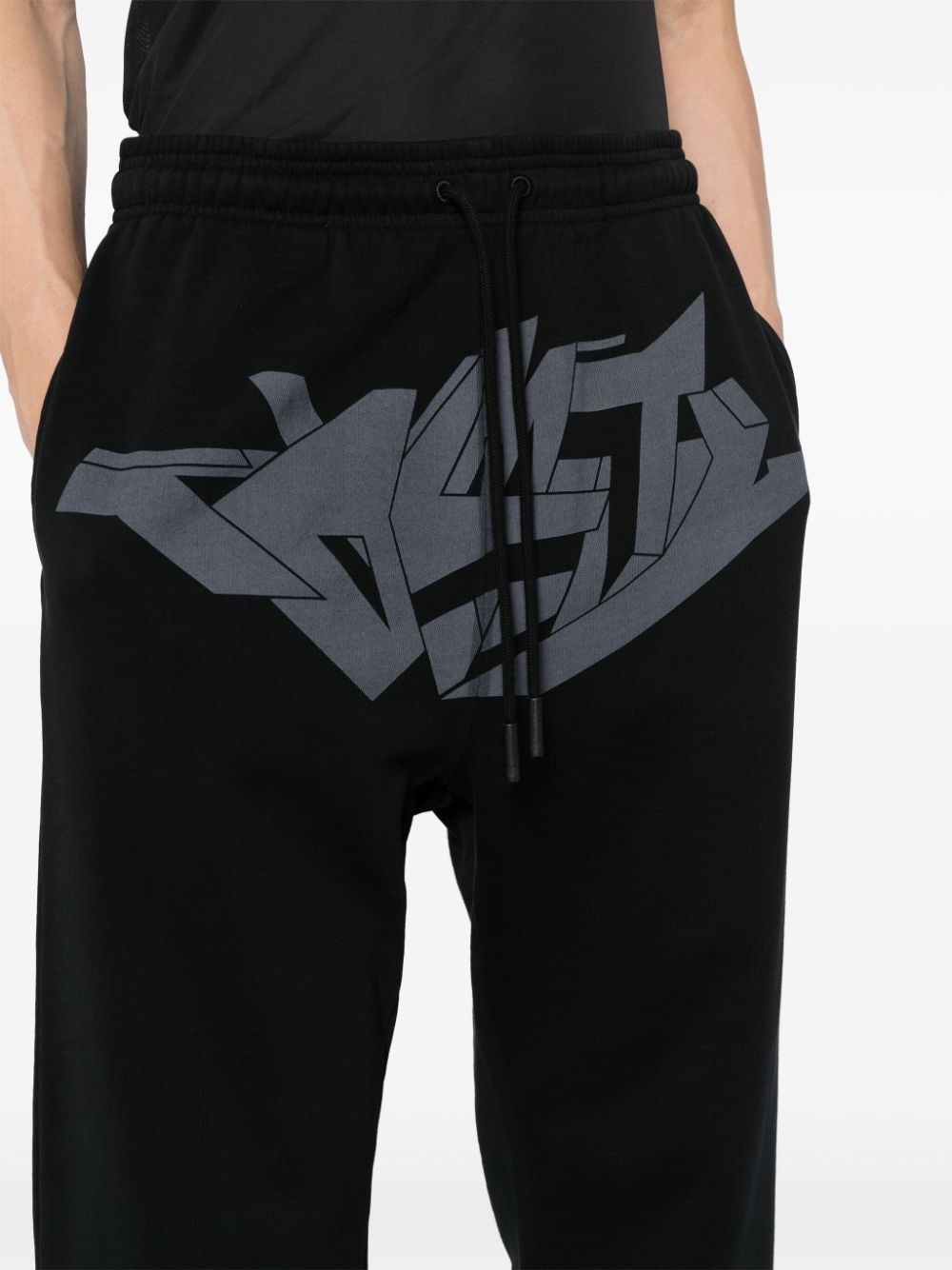 graphic print pants - 5