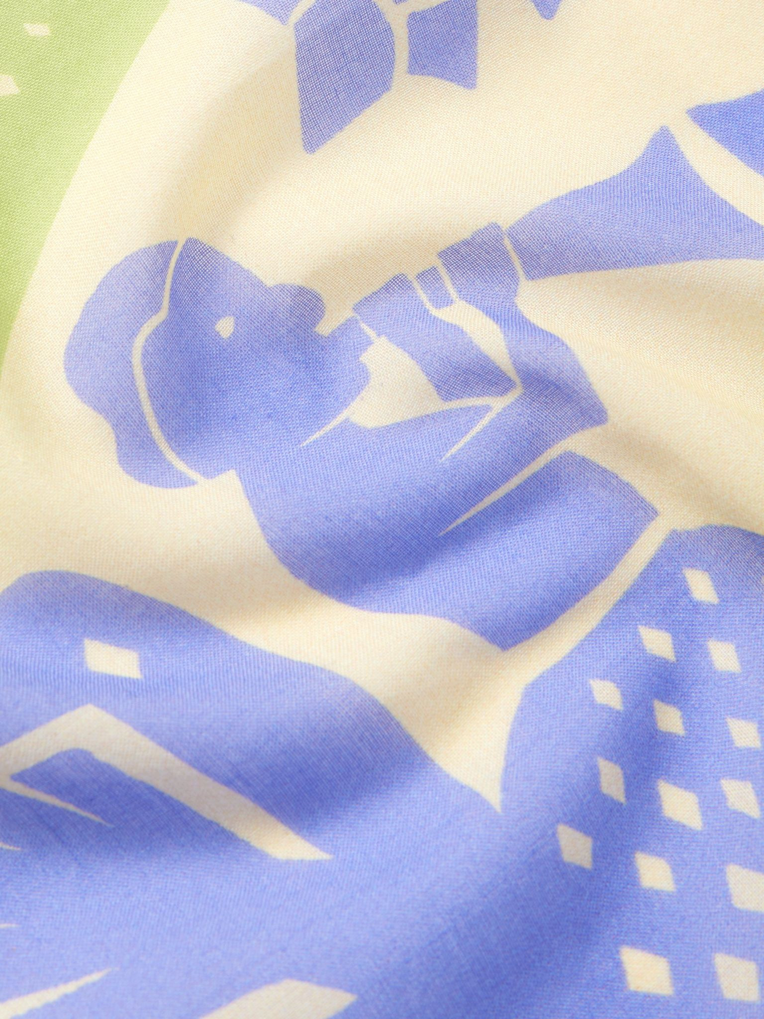 Babu Printed Cotton Bandana Green - 3