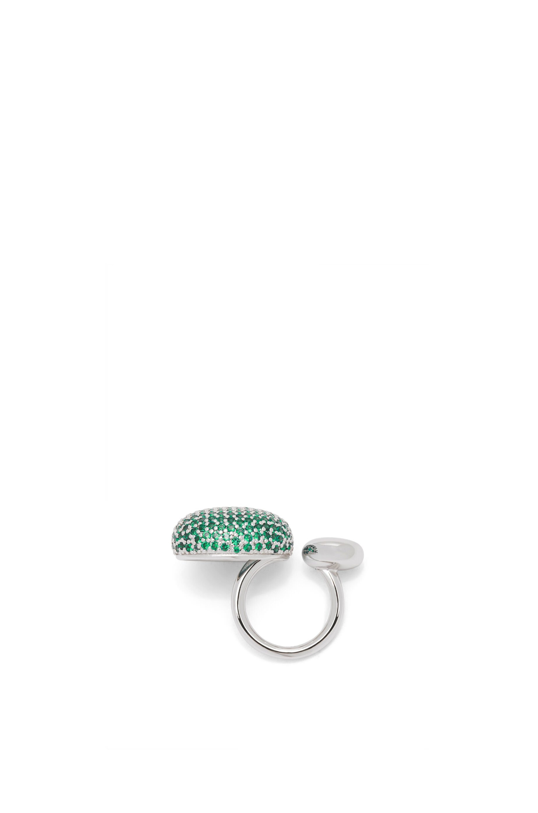 Anagram Pebble ring in sterling silver and crystals - 3