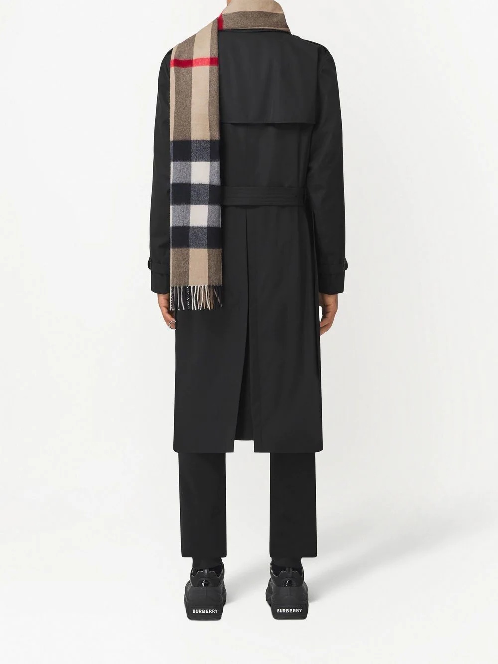 checked cashmere scarf - 2