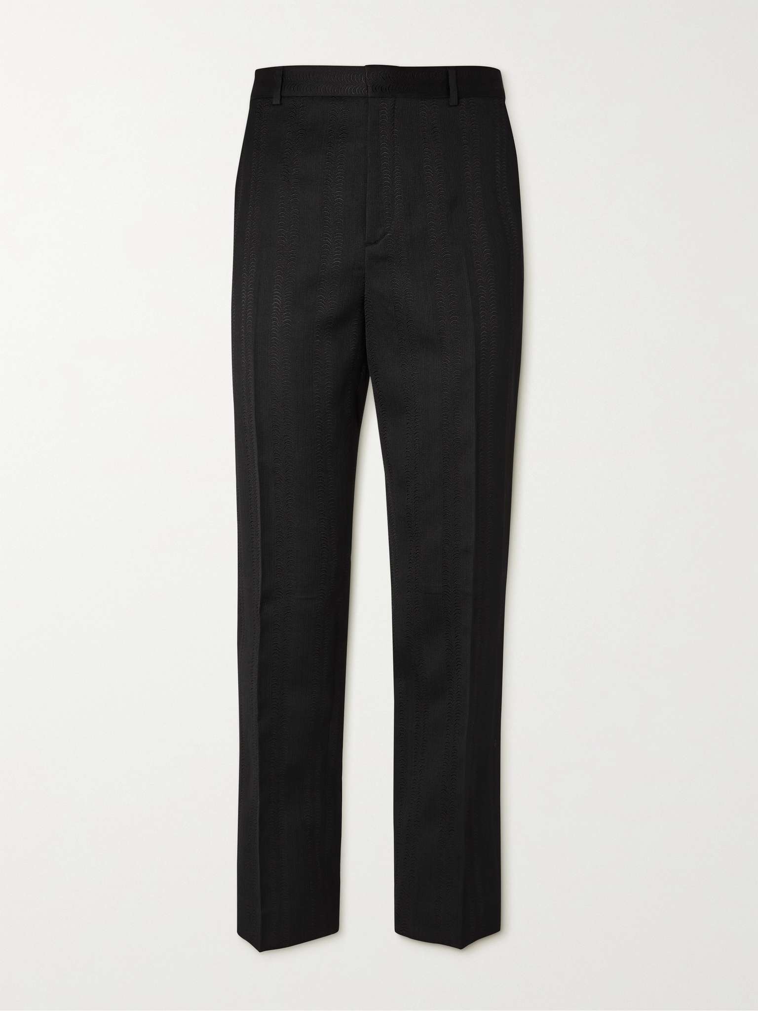 Wool, Silk and Cotton-Blend Jacquard Trousers - 1