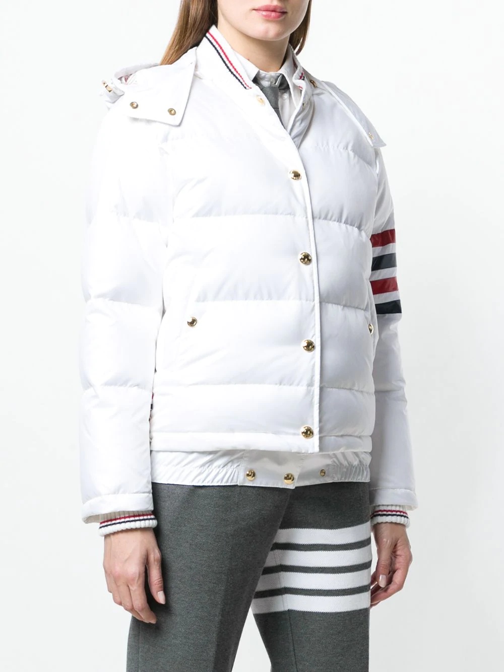 4-Bar stripe padded bomber jacket - 3