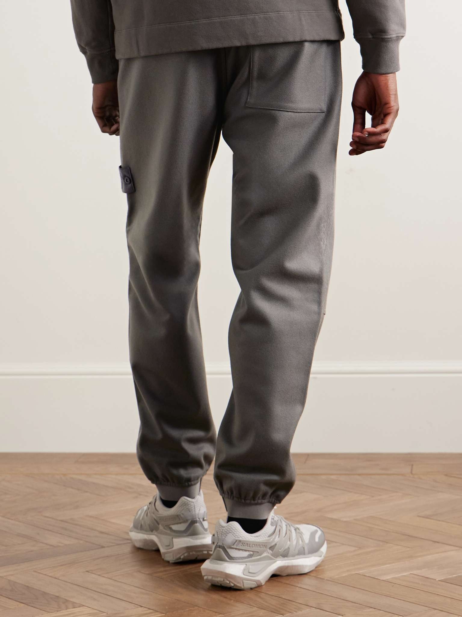 Ghost Tapered Logo-Appliquéd Wool-Blend Flannel Sweatpants - 3