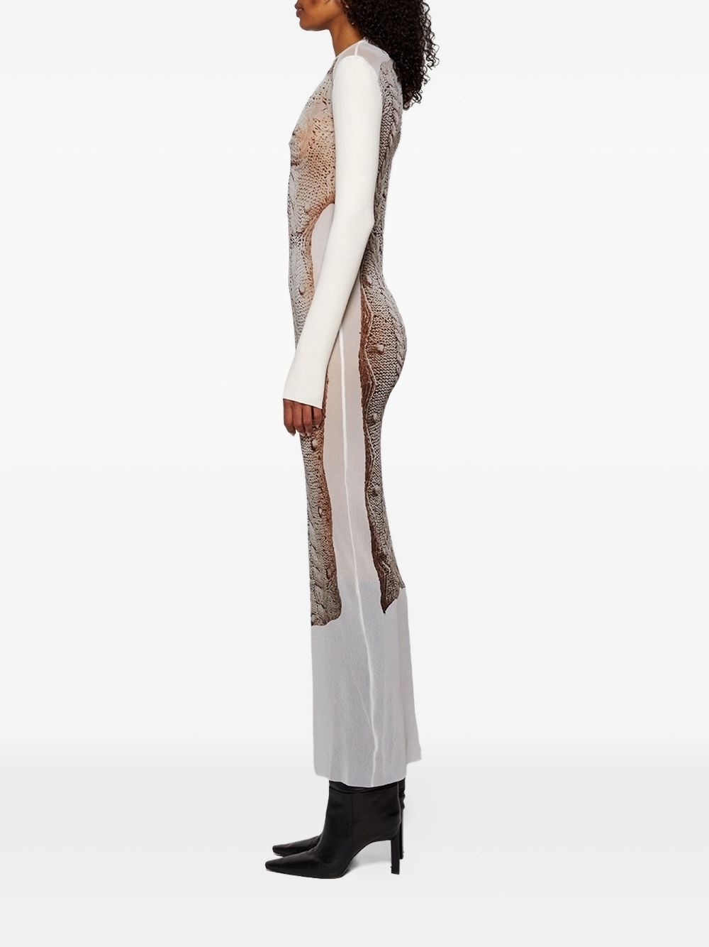 Madonna-knit mesh dress - 4