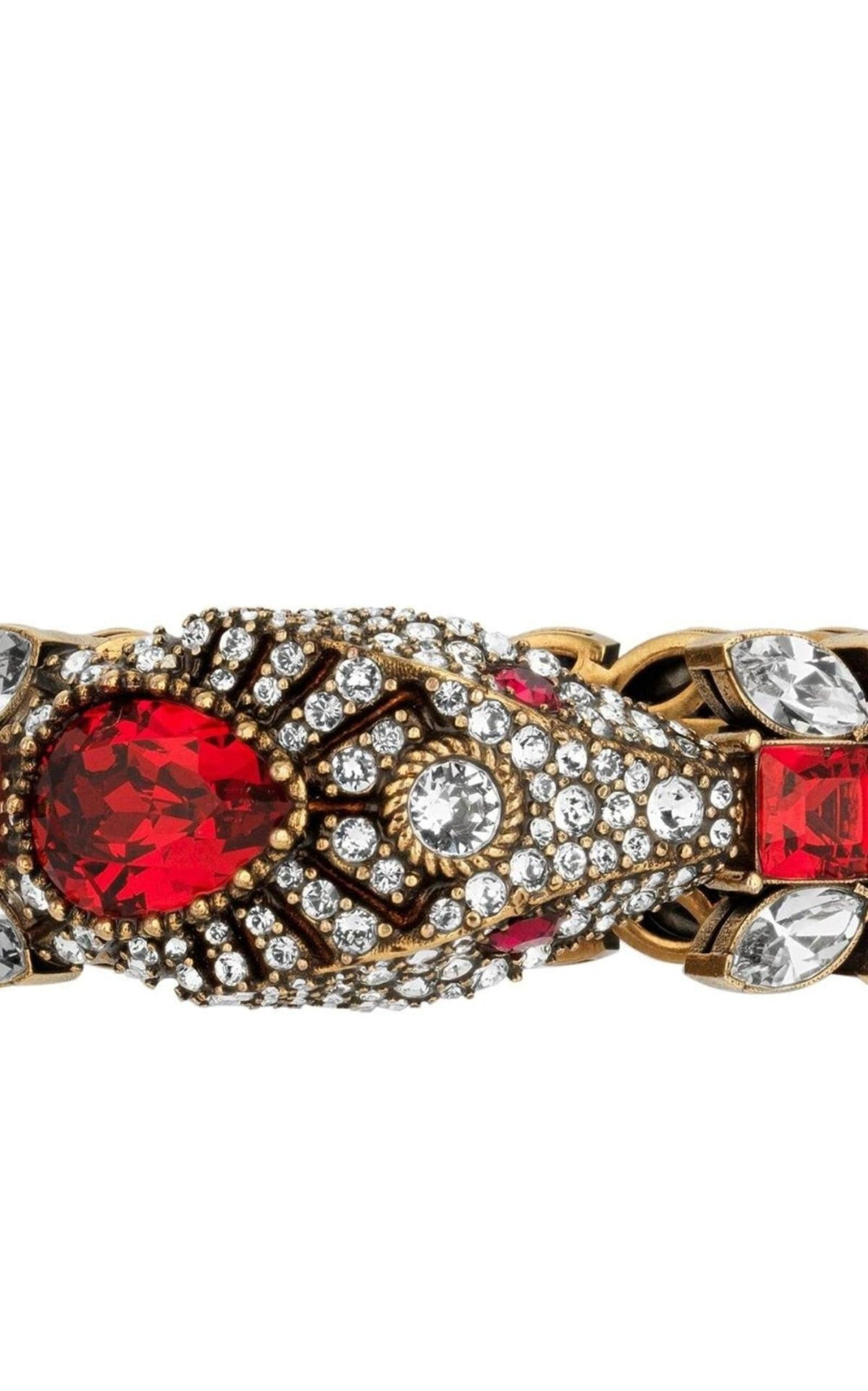 Snake Motif Crystal-embellished Bracelet - 6