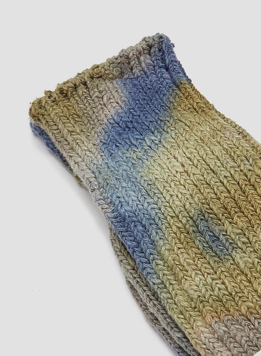 Anonymous Ism L/G Organic Crew Sock in Khaki/Dark Indigo - 2