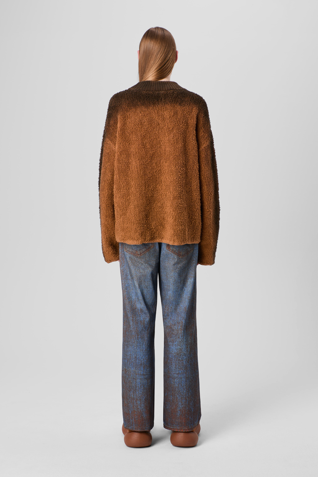 Terracotta-blue Denim Jeans - 4