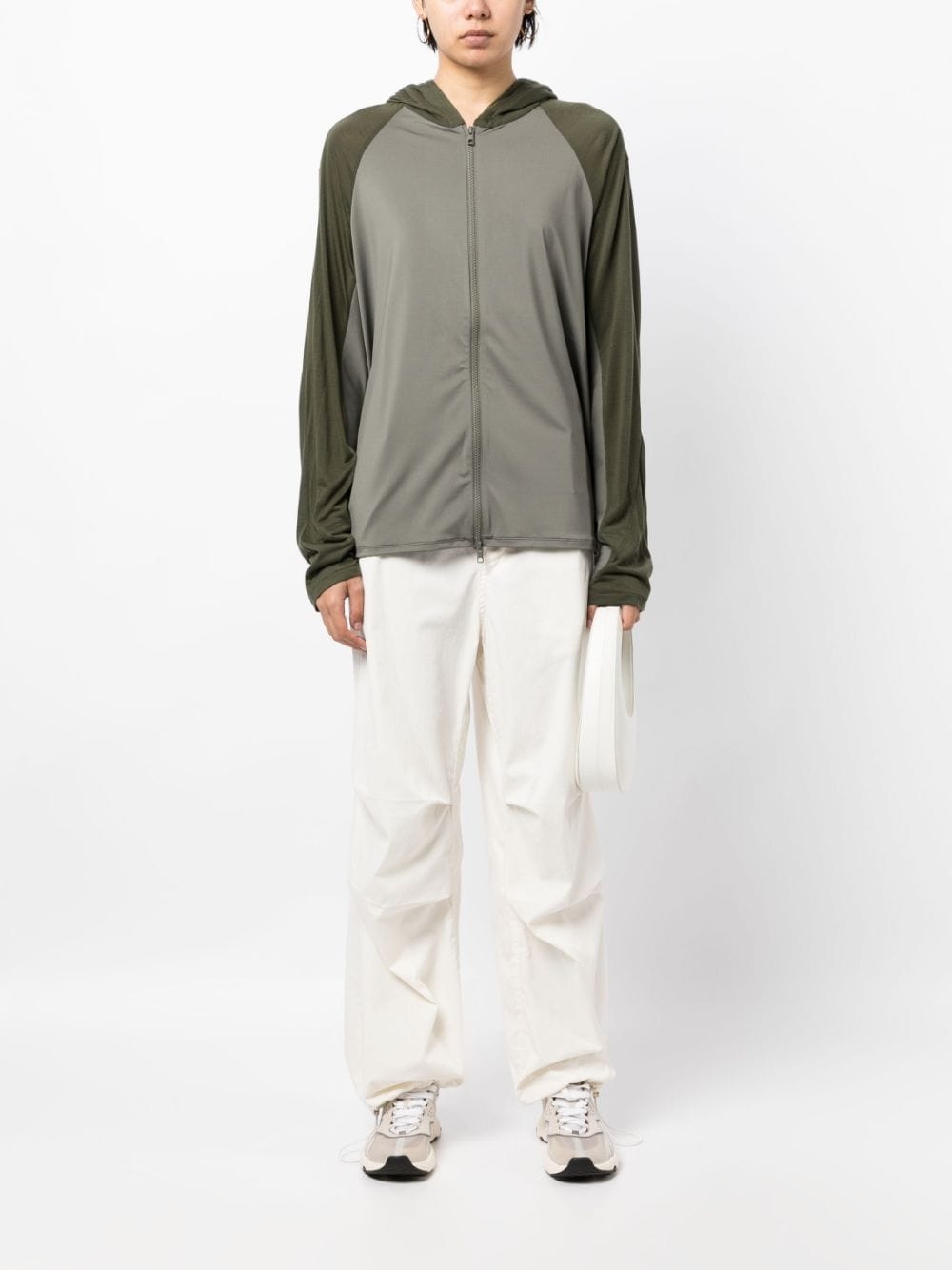colour-block zip-up hoodie - 3