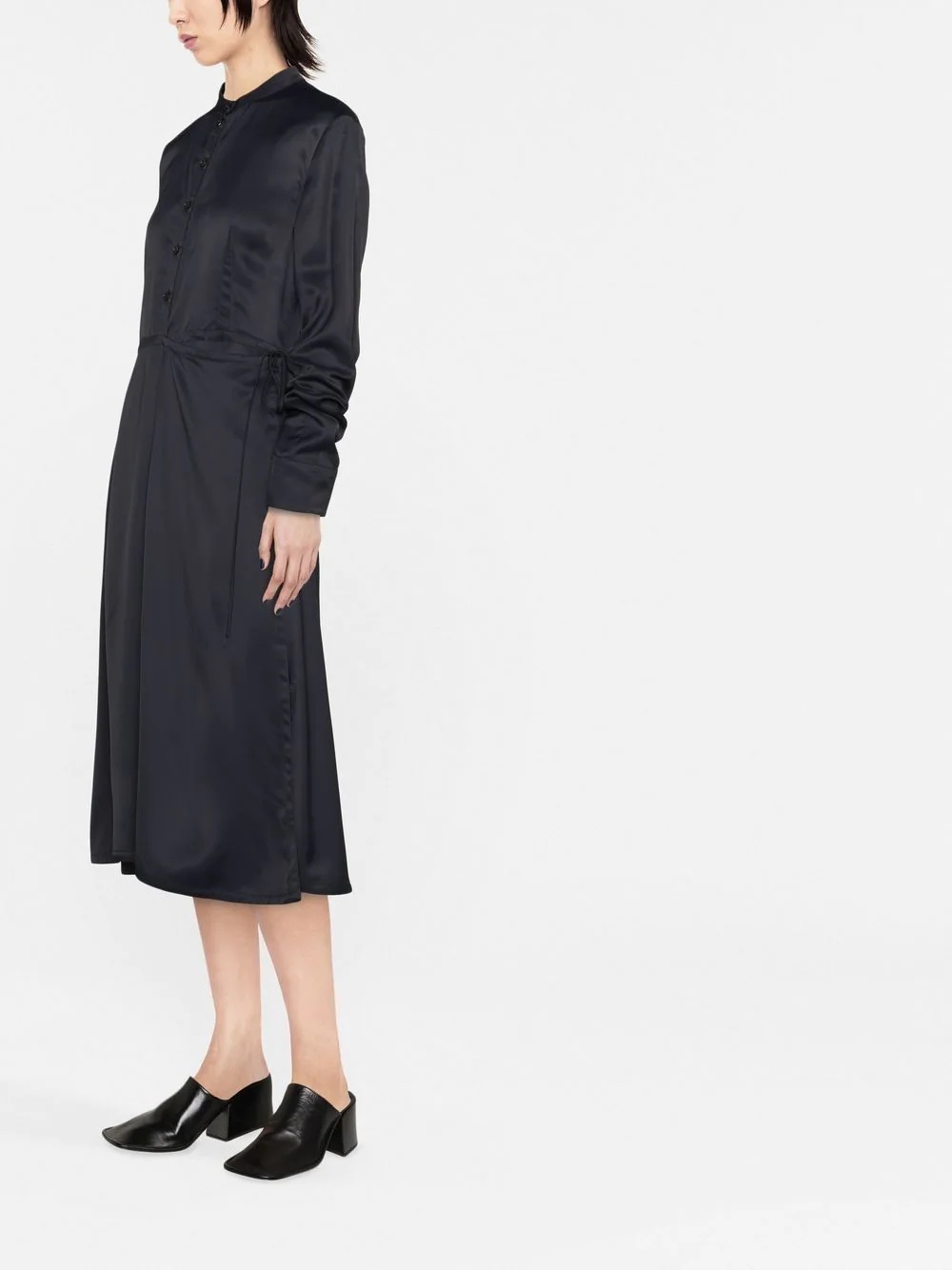 collarless midi dress - 4