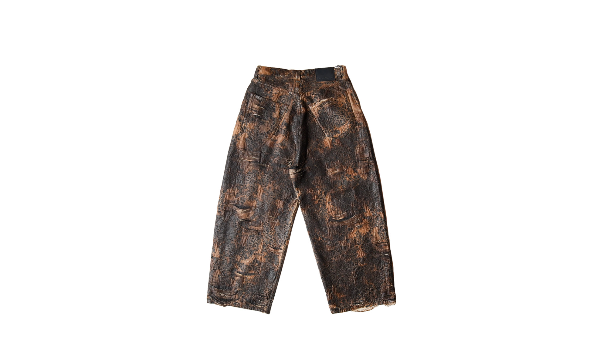 2023 Distressed Monogram Coating Jeans "Brown" - 2