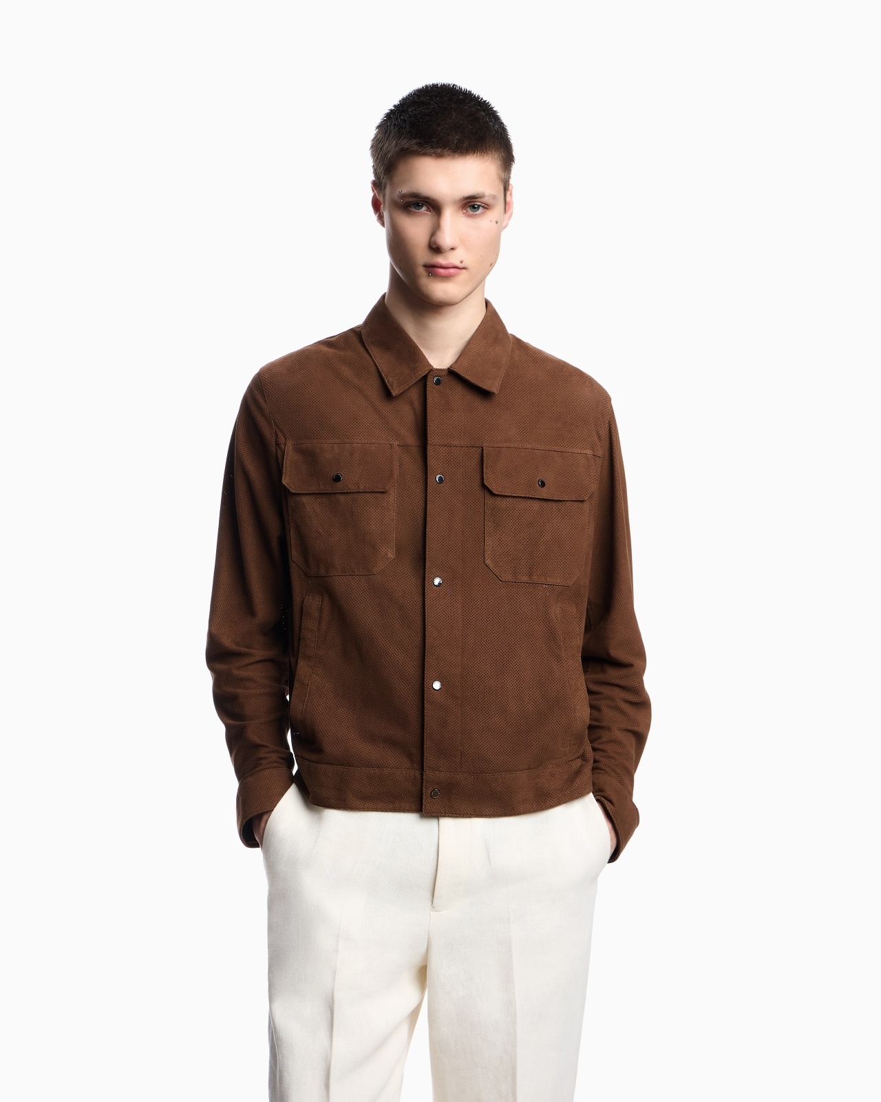 ICON GOAT SUEDE JACKET WITH MICRO PERFORATIONS - 4