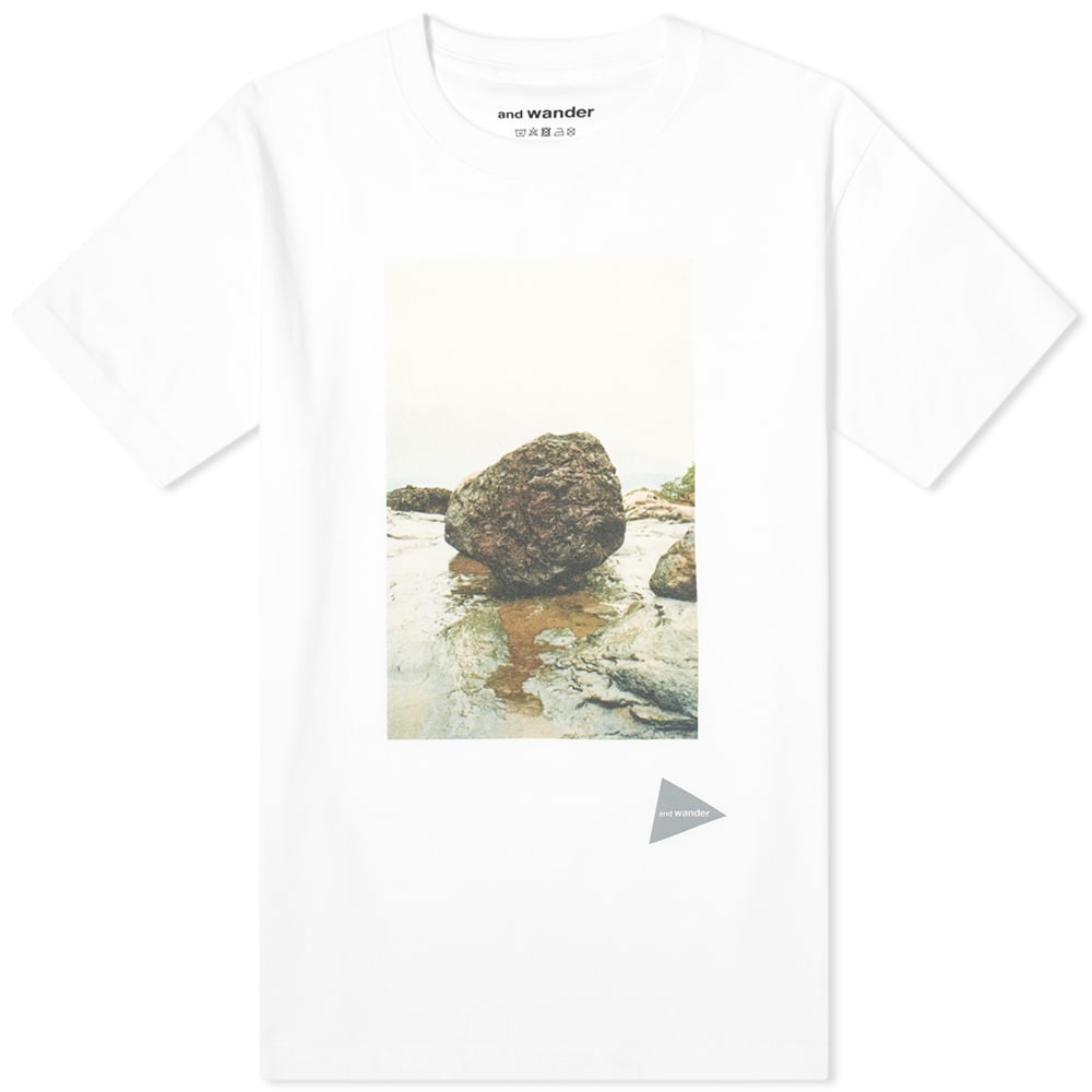 And Wander x Tetsuo Kashiwada Rock Photo Tee - 1