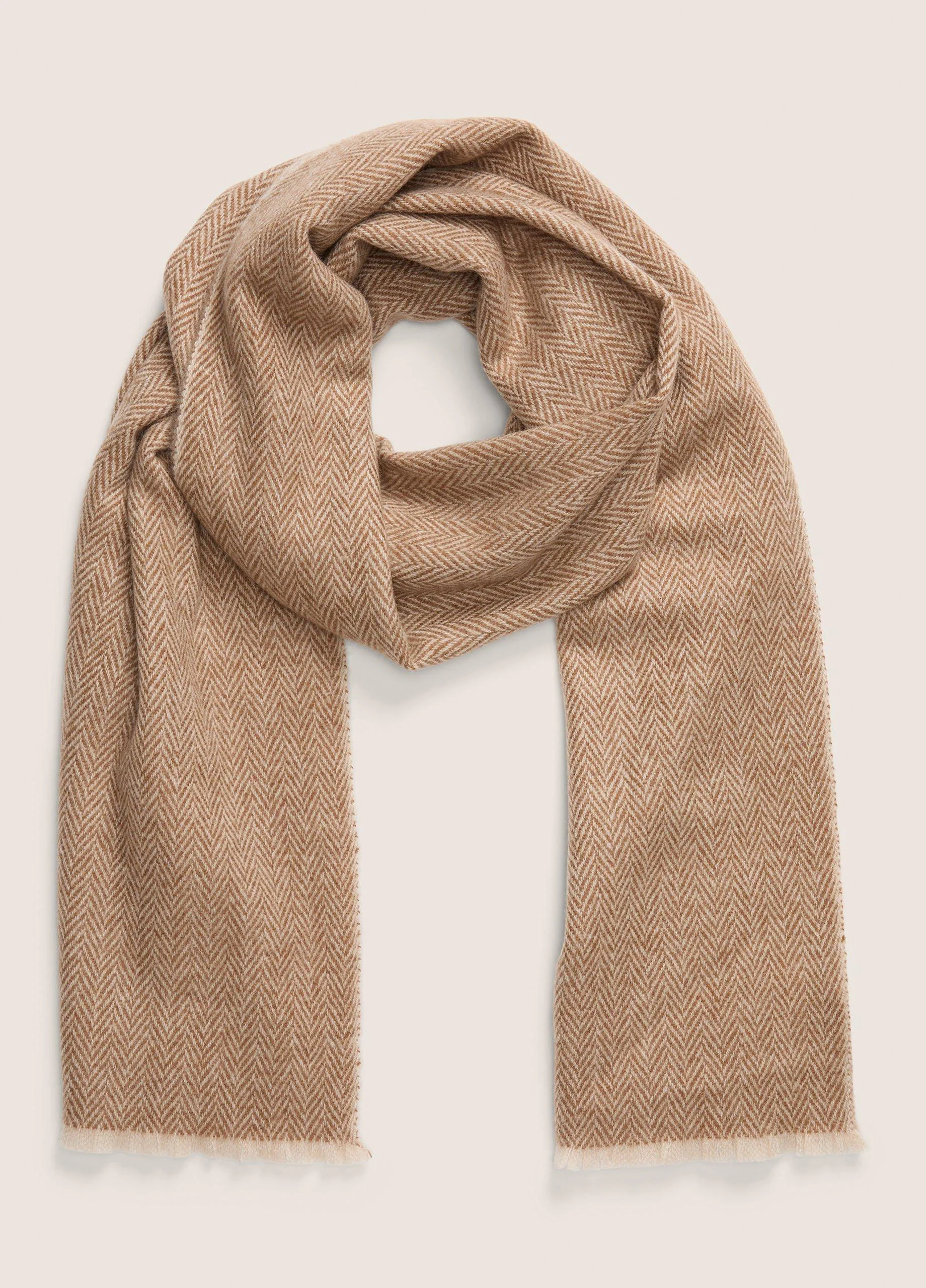 Herringbone Cashmere Scarf - 1