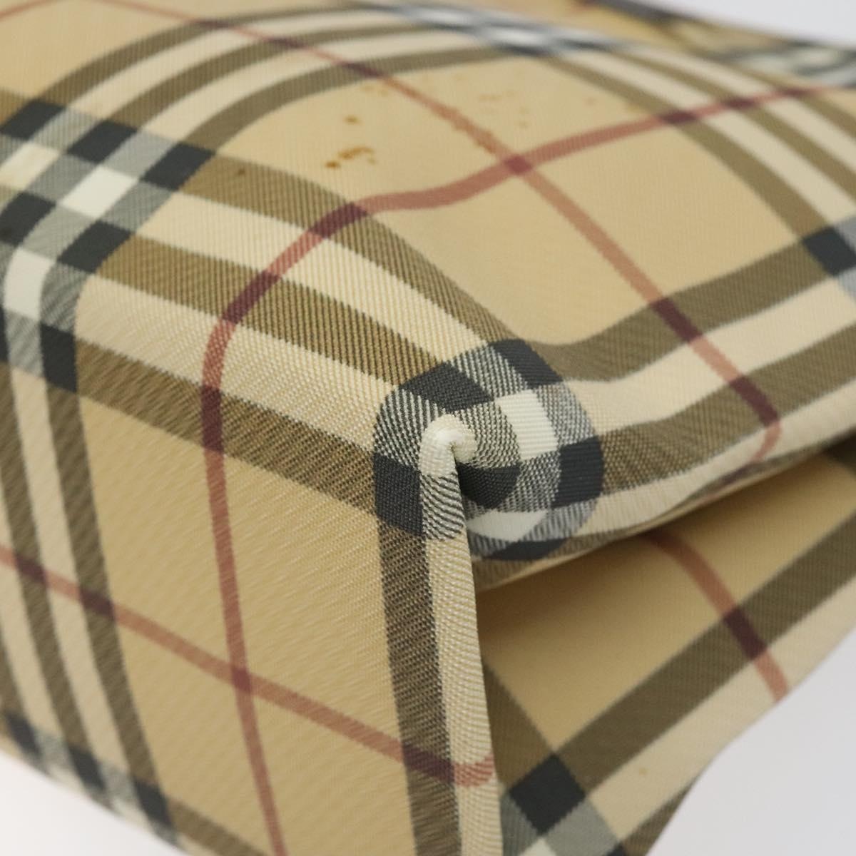 Burberry Nova Check Hand Bag Pvc Beige - 9