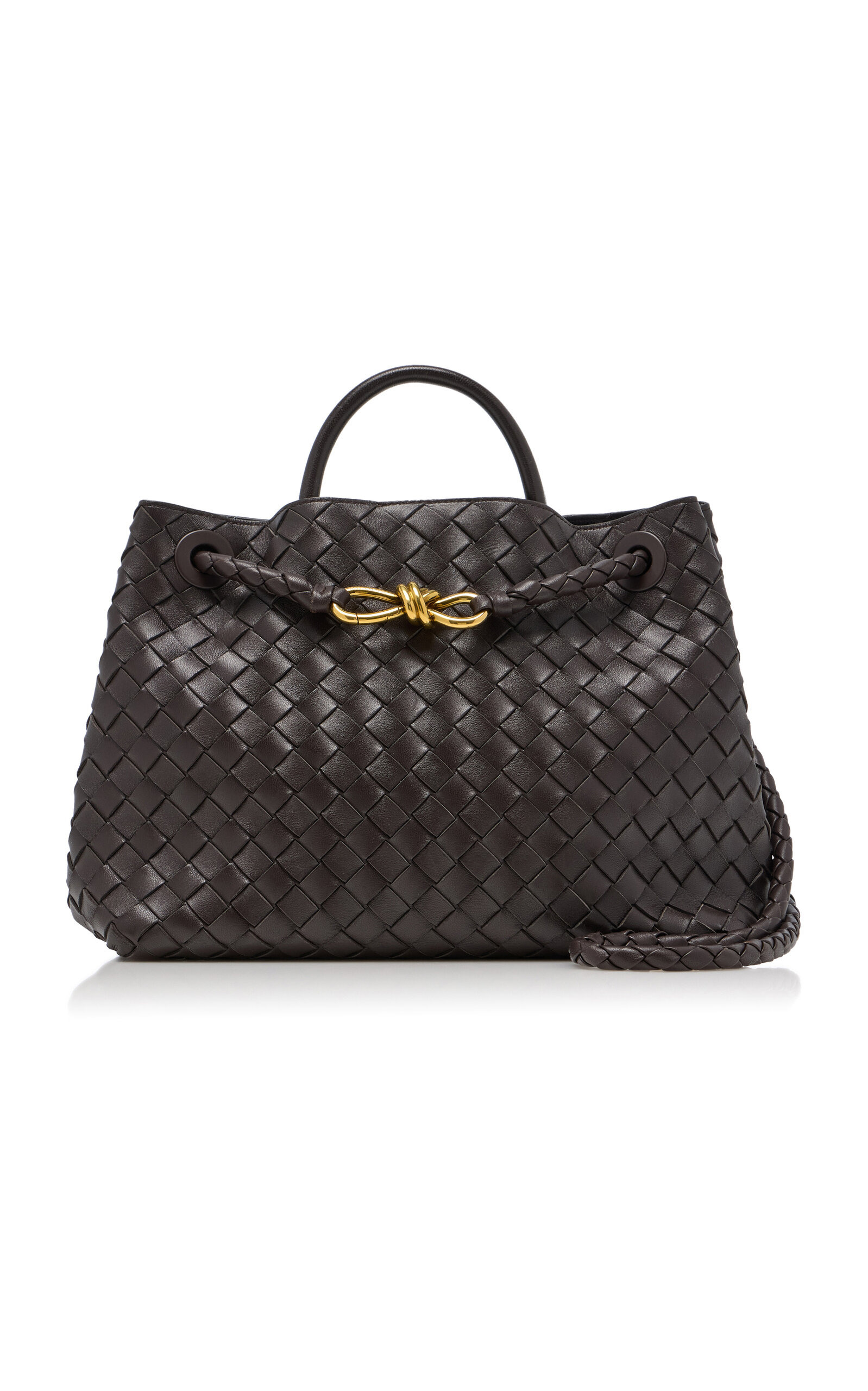 Andiamo Intrecciato Leather Bag brown - 1