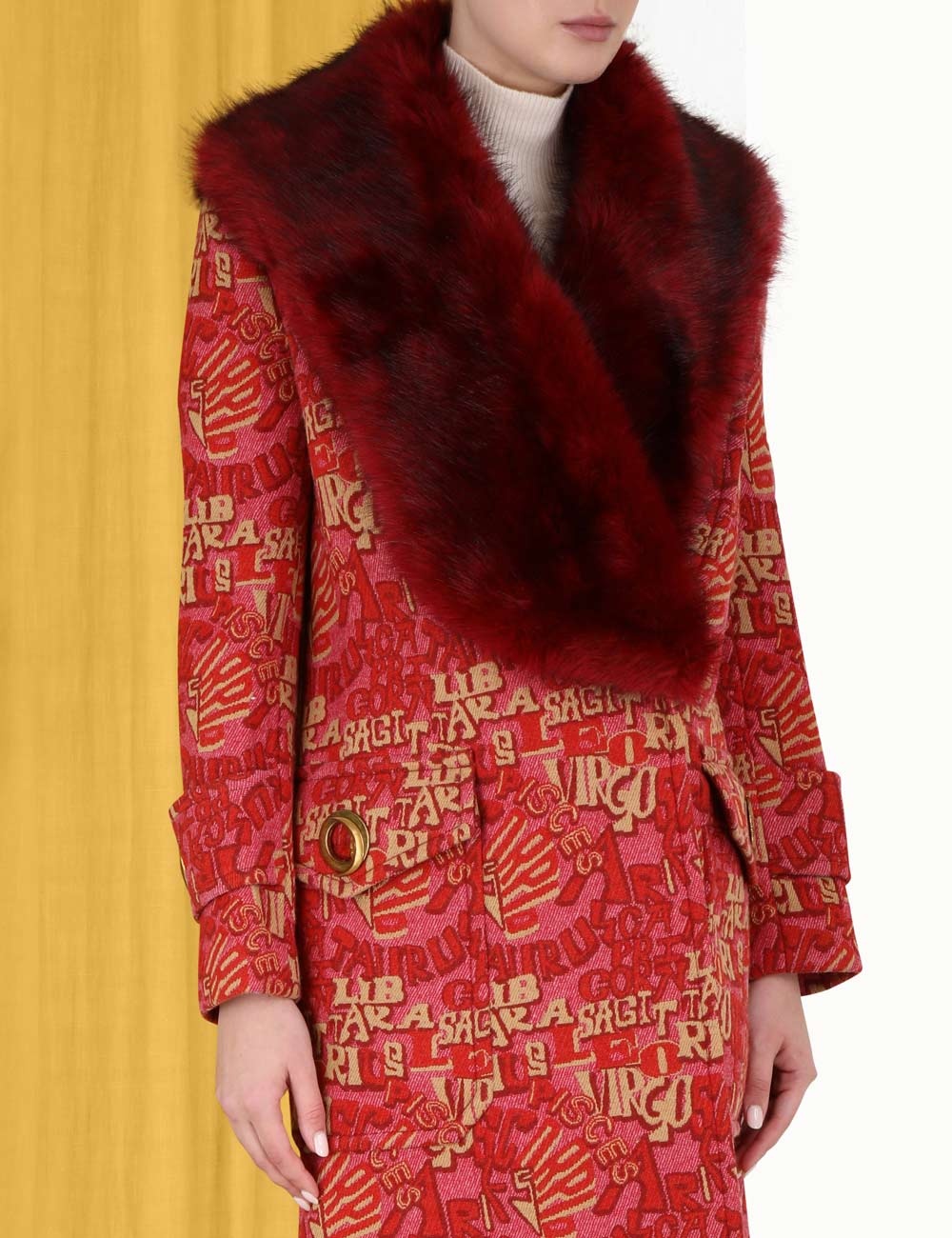 KALEIDOSCOPE FAUX FUR COAT - 5